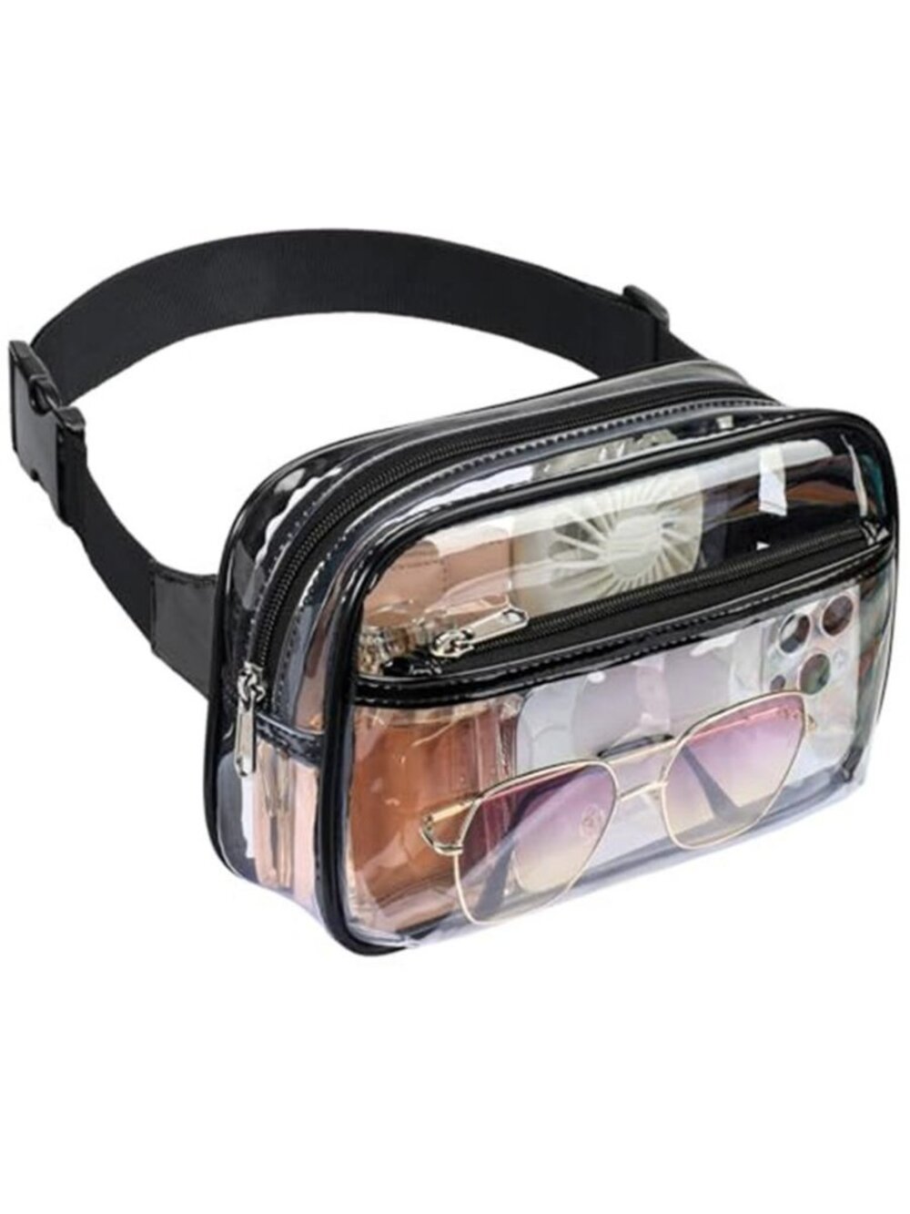 Clear Fanny Pack Stadium Approved - Plus Size 35-51 inches Adjustable